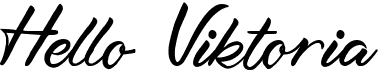 preview image of the Hello Viktoria font