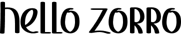 preview image of the Hello Zorro font