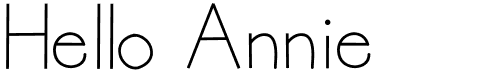 preview image of the Hello Annie font