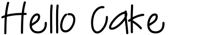 preview image of the Hello Cake font