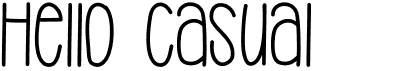 preview image of the Hello Casual font