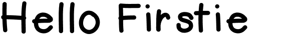 preview image of the Hello Firstie font