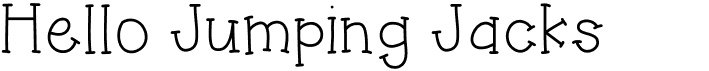 preview image of the Hello Jumping Jacks font