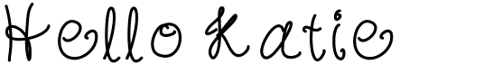 preview image of the Hello Katie font