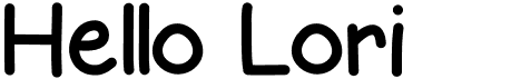 preview image of the Hello Lori font