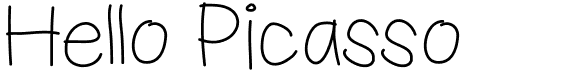 preview image of the Hello Picasso font