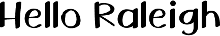 preview image of the Hello Raleigh font
