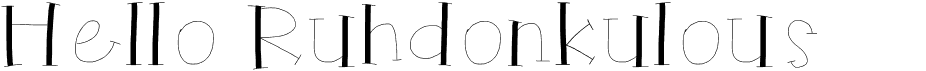 preview image of the Hello Ruhdonkulous font