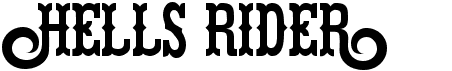 preview image of the Hells Rider font