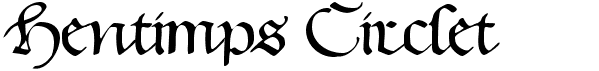 preview image of the Hentimps Circlet font