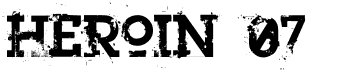 preview image of the Heroin 07 font