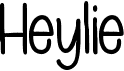 preview image of the Heylie font