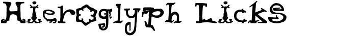 preview image of the Hieroglyph Licks font