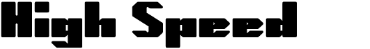 preview image of the High Speed font
