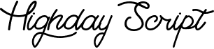 preview image of the Highday Script font