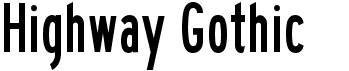 preview image of the Highway Gothic font