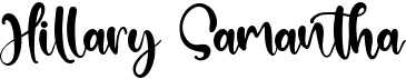 preview image of the Hillary Samantha font