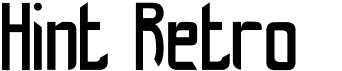 preview image of the Hint Retro font
