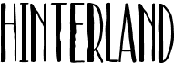 preview image of the Hinterland font