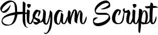 preview image of the Hisyam Script font