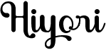 preview image of the Hiyori font
