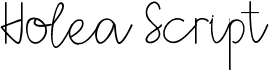 preview image of the Holea Script font