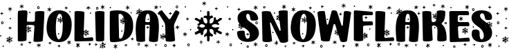 preview image of the Holiday Snowflakes font