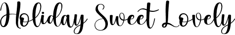 preview image of the Holiday Sweet Lovely font