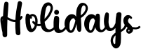 preview image of the Holidays font