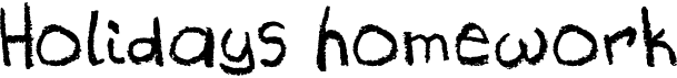 preview image of the Holidays Homework font