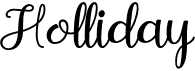 preview image of the Holliday font