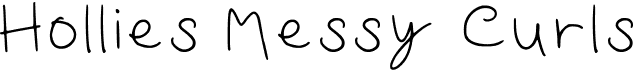 preview image of the Hollies Messy Curls font