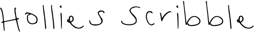 preview image of the Hollies Scribble font