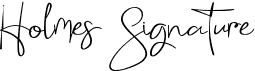 preview image of the Holmes Signature font