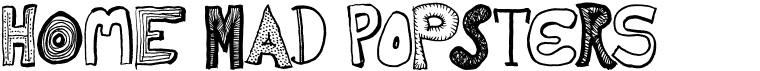 preview image of the Home Mad Popsters font