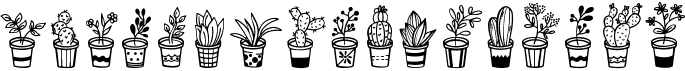 preview image of the Home Plants font