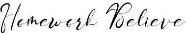 preview image of the Homework Believe font