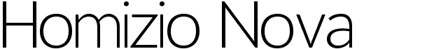 preview image of the Homizio Nova font