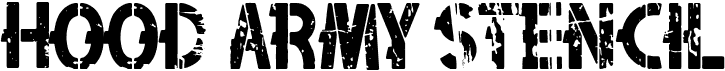preview image of the Hood Army Stencil font