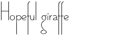 preview image of the Hopeful Giraffe font