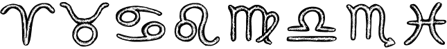 preview image of the Horoscopicus font
