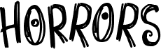 preview image of the Horrors font