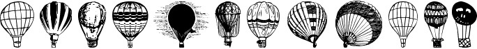 preview image of the Hot Air Balloons font