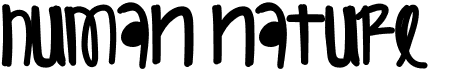 preview image of the Human Nature font