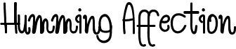 preview image of the Humming Affection font