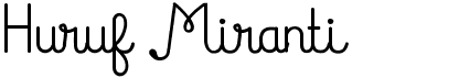 preview image of the Huruf Miranti font