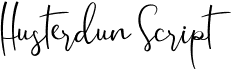 preview image of the Husterdun Script font