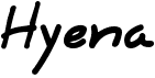 preview image of the Hyena font