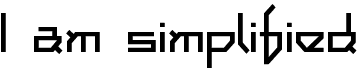 preview image of the I am simplified font