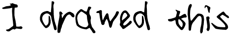 preview image of the I drawed this font